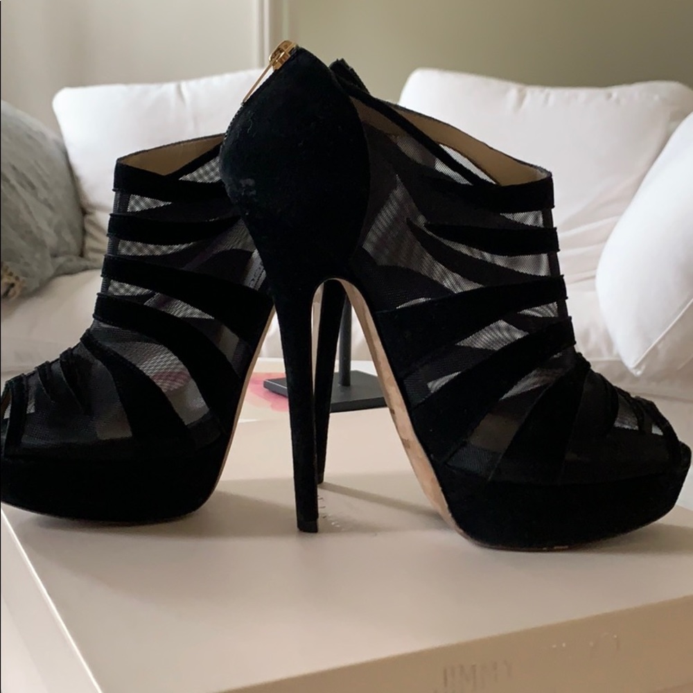 Jimmy Choo sueded/mesh black 37.5